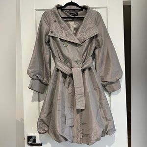 Silver Grey Trench Coat